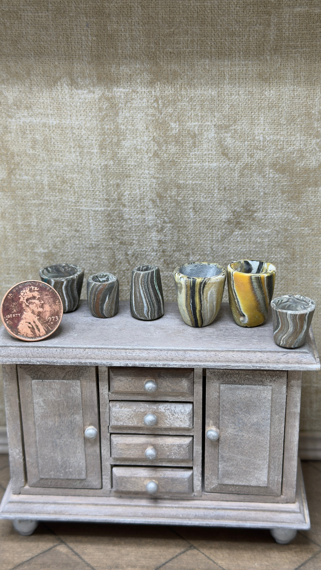 Miniature Table Pot Set of 6