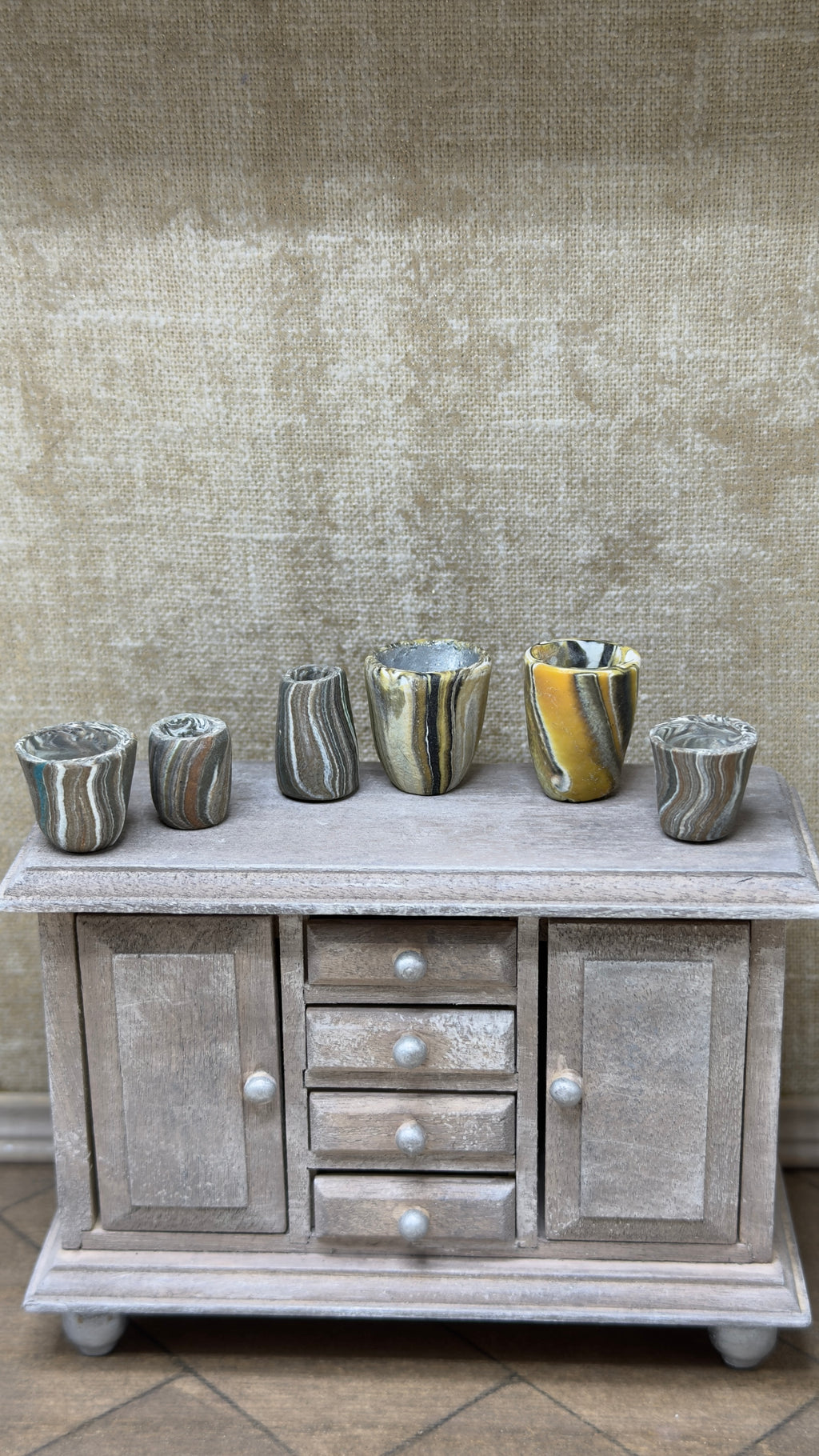 Miniature Table Pot Set of 6