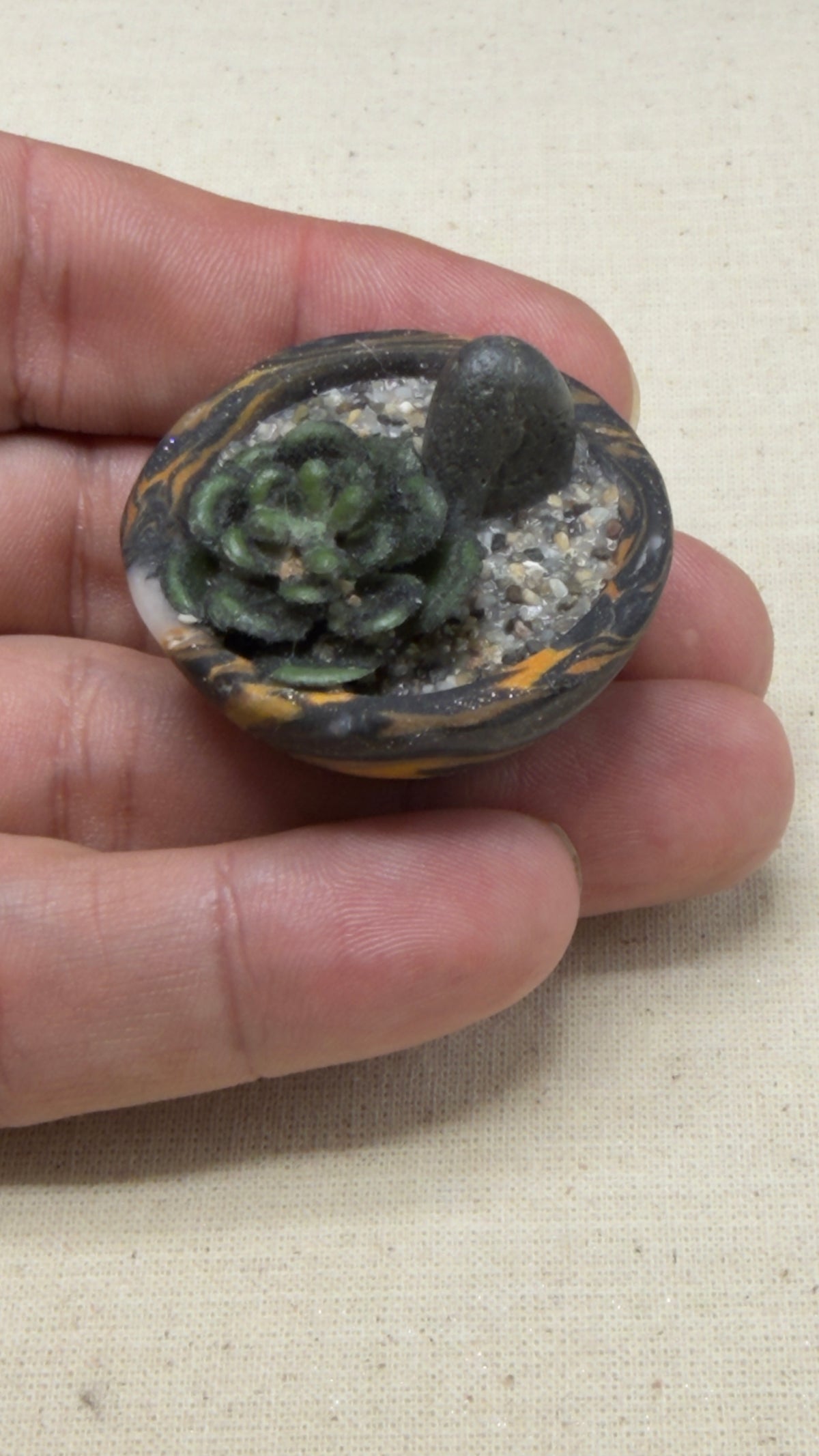 Dollhouse Miniature Floor Planter | Dark Victorian Decor