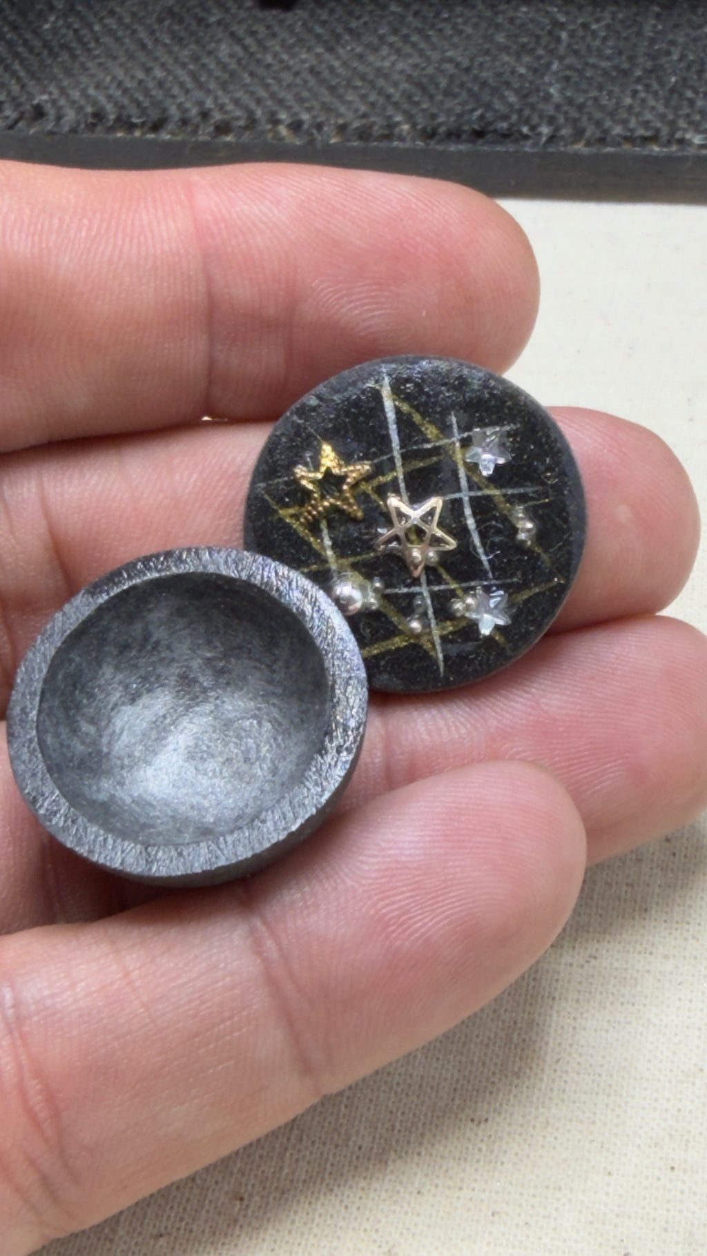Miniature Witch’s Lidded Bowl | Dollhouse Halloween Decor
