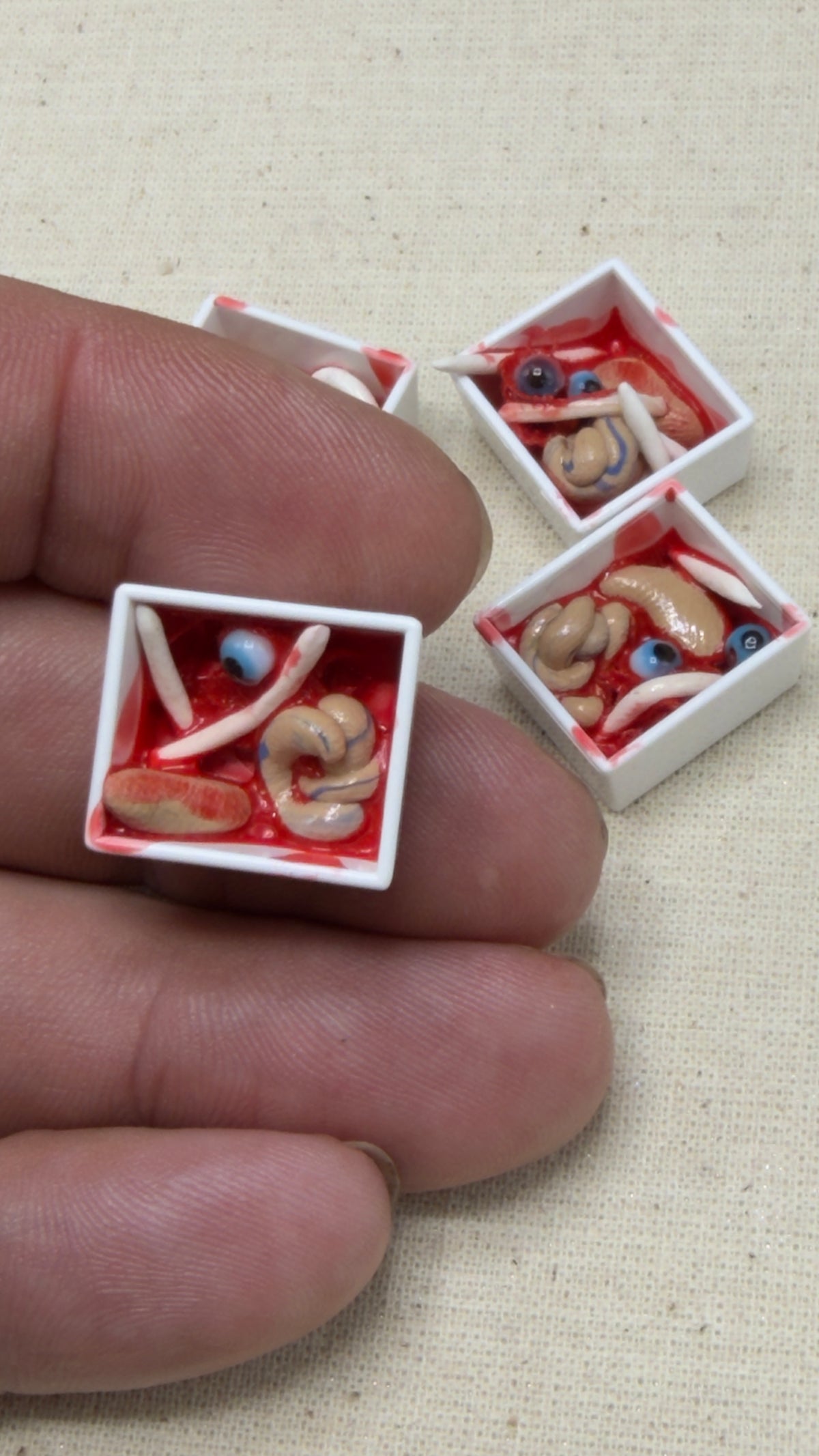 Miniature Gore Tray for Haunted Dollhouses