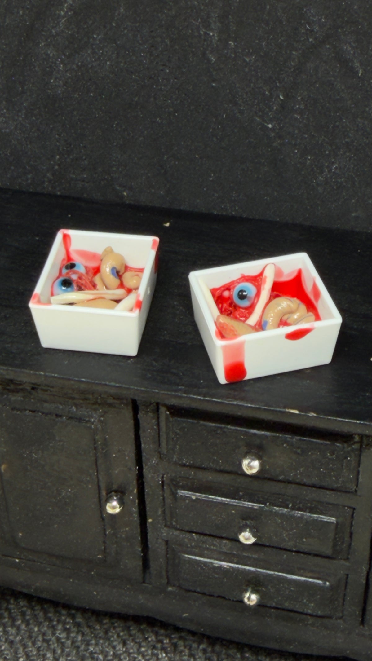 Miniature Gore Tray for Haunted Dollhouses