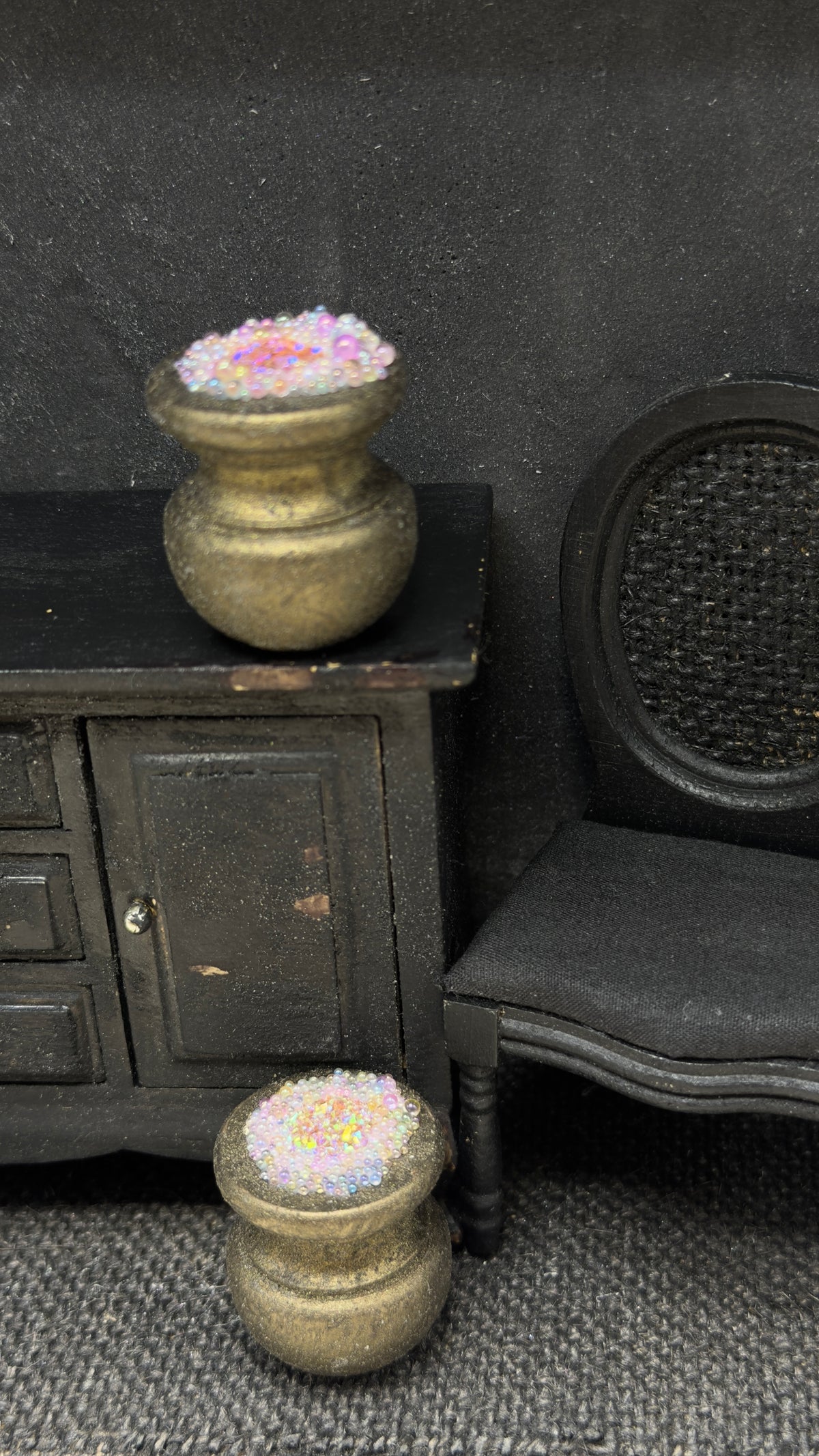 Bubbling Cauldron Miniature Pot for Dollhouses