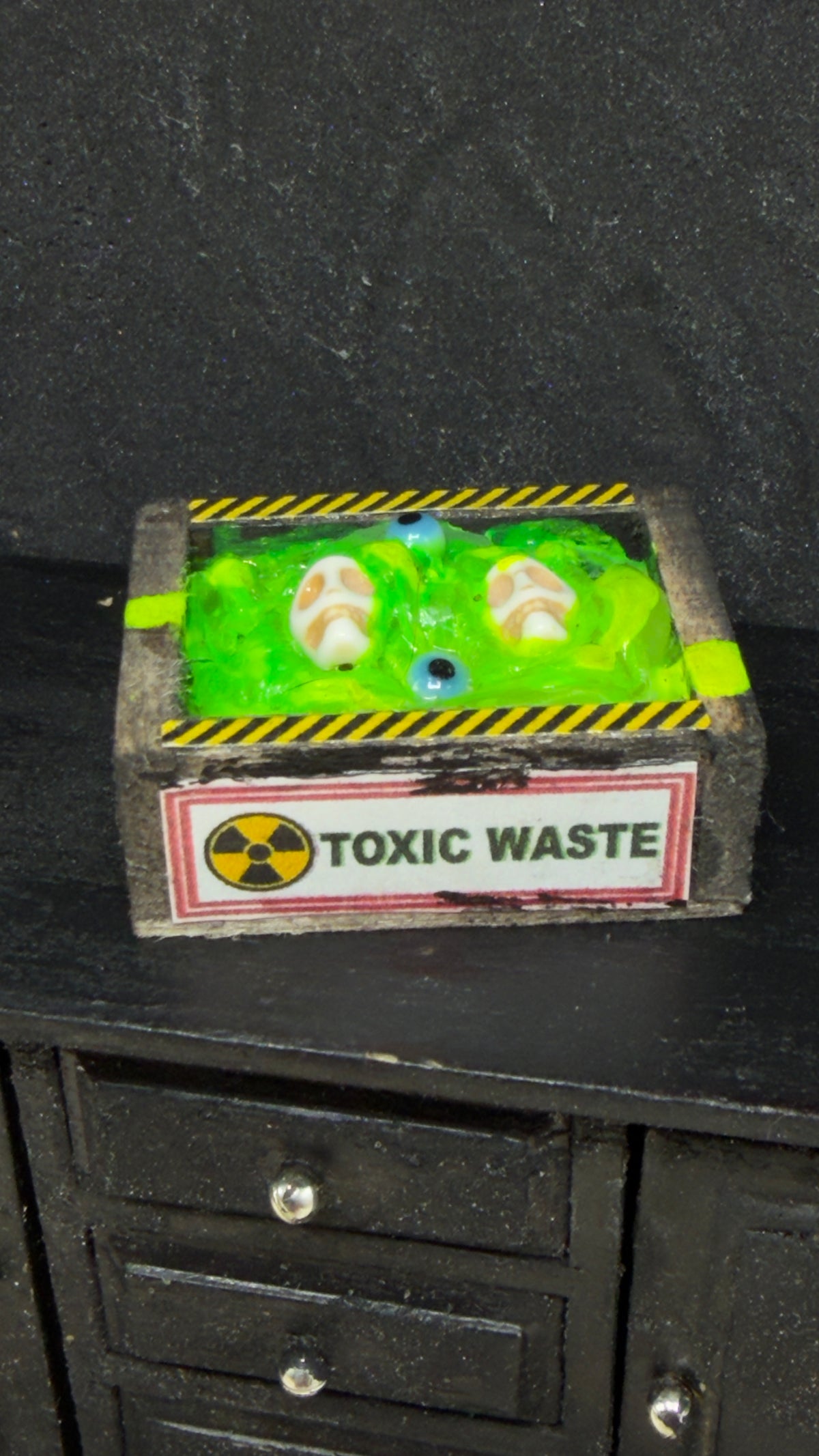 Toxic Waste Vat Miniature for Haunted Dollhouses