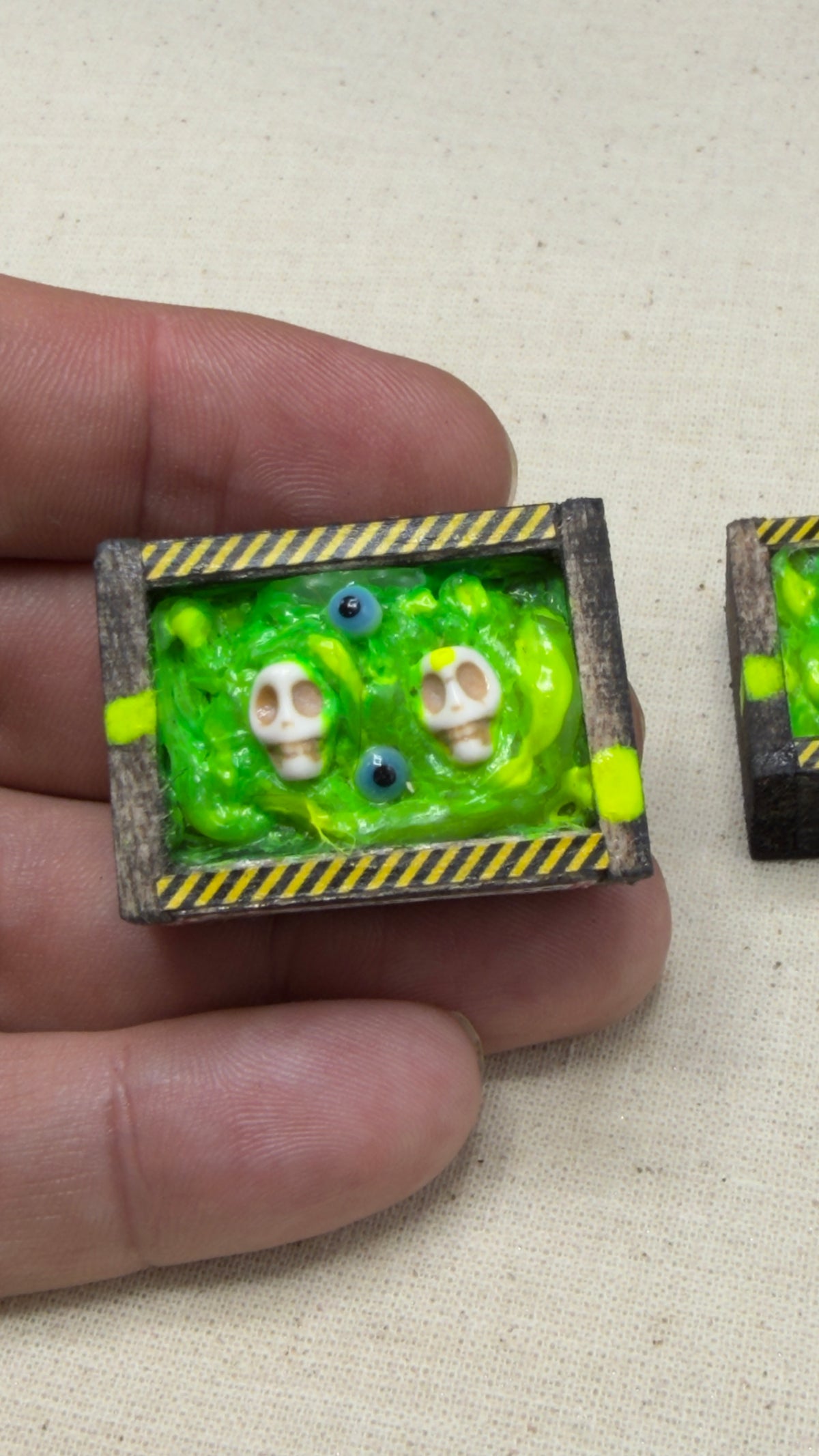 Toxic Waste Vat Miniature for Haunted Dollhouses