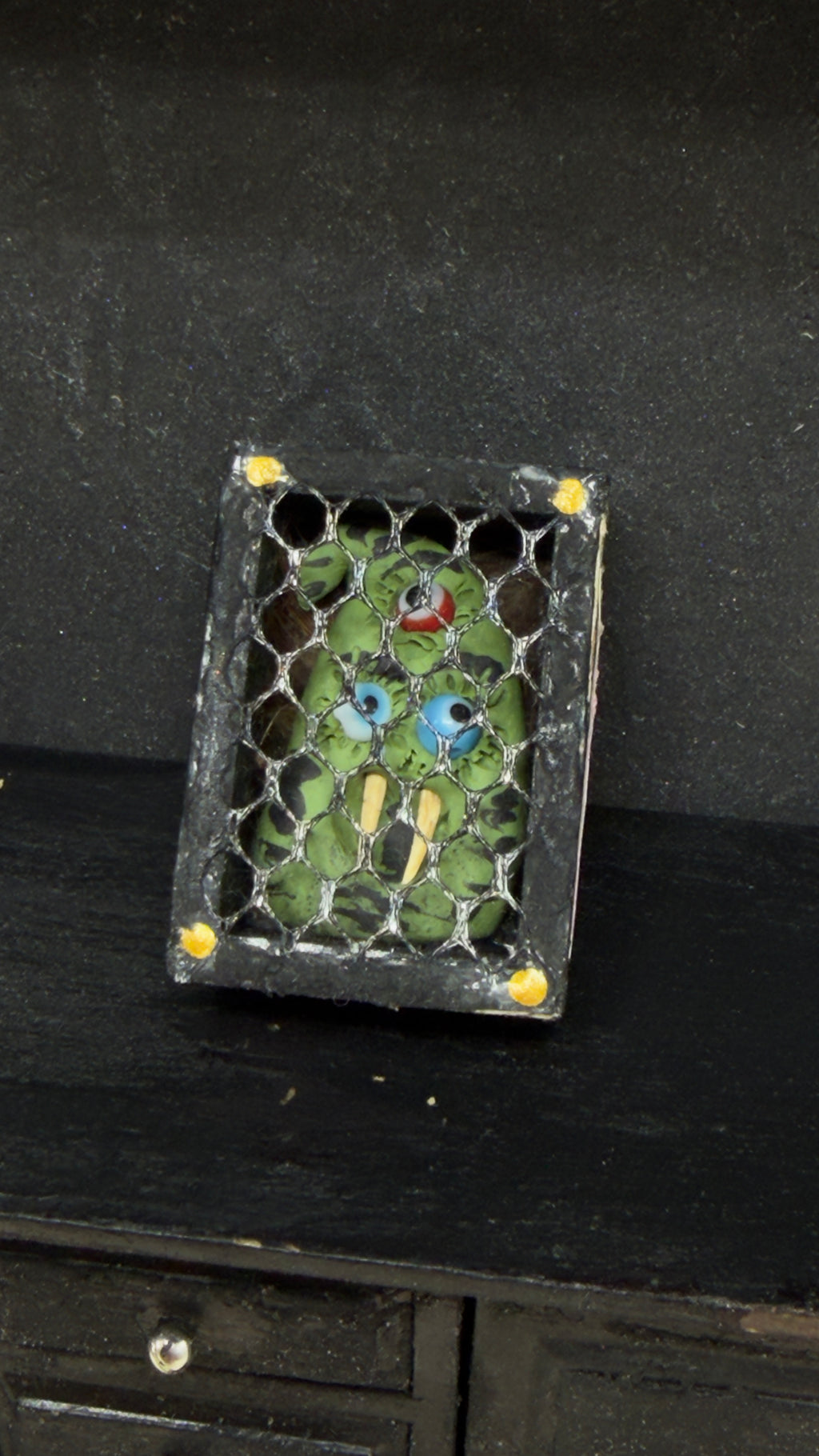 Warning! Live Experiment Monster Cage Miniature