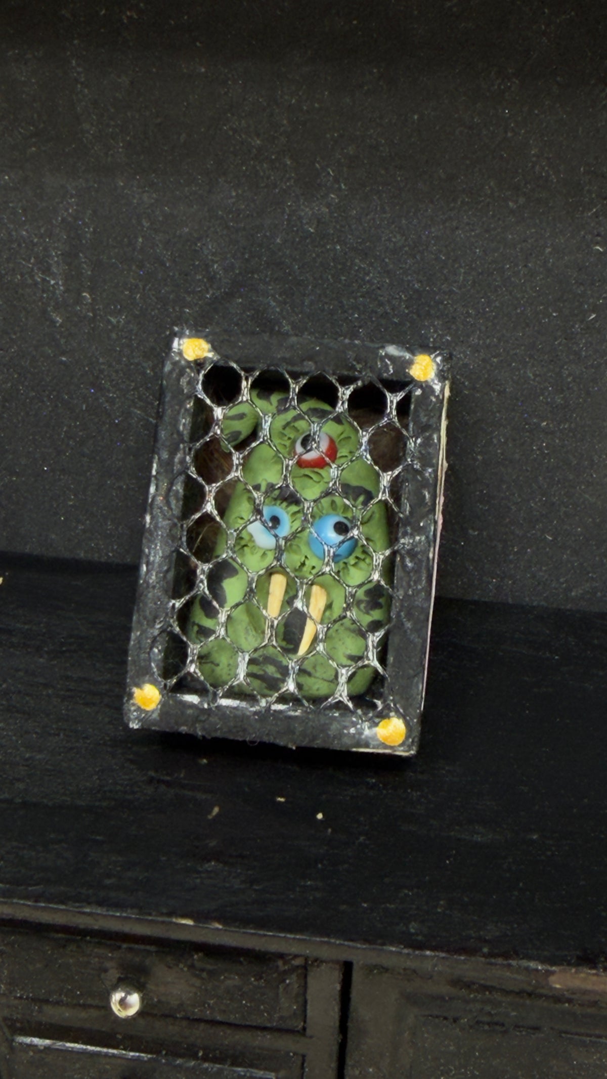 Warning! Live Experiment Monster Cage Miniature