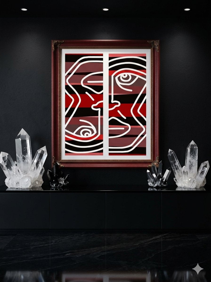 2 Faced – Abstract Line Art Digital Download