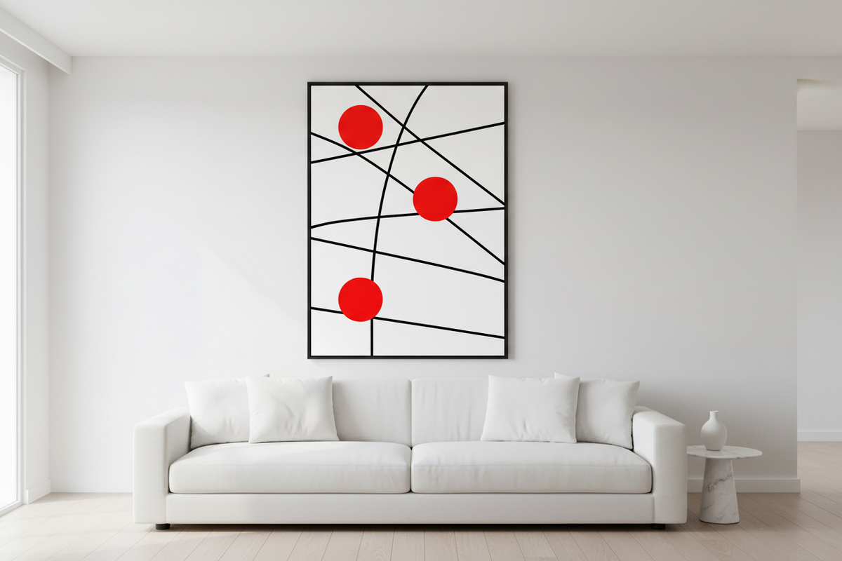 Abstract Print — Modern Living Room