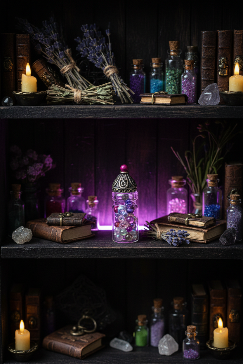 Bubble Potion apothecary shelf