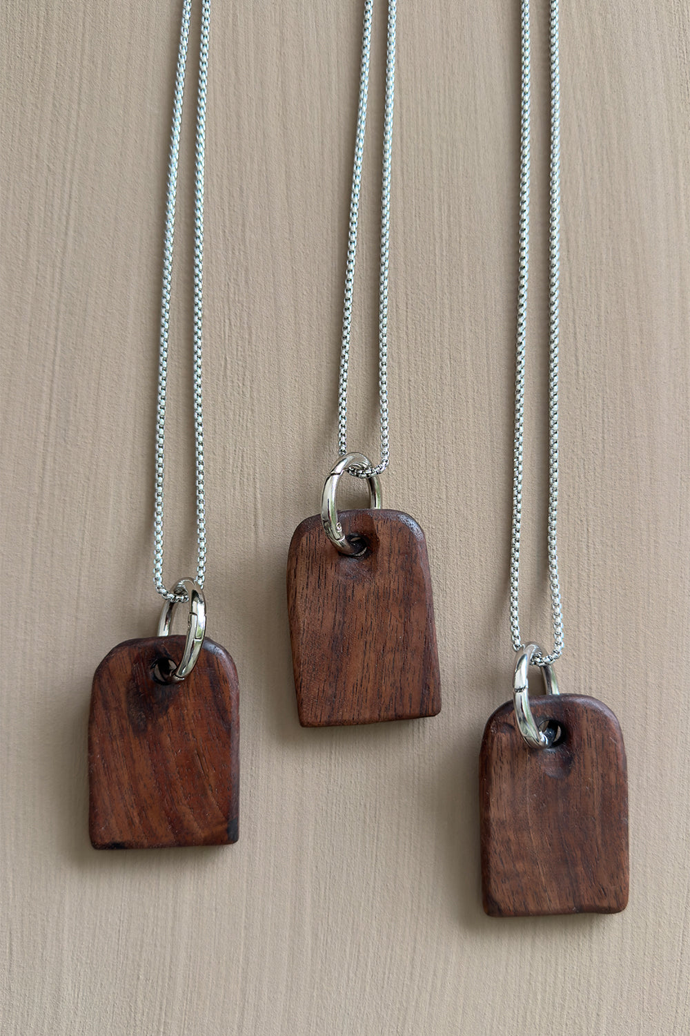 Men's Black Walnut Dog Tag Necklace
