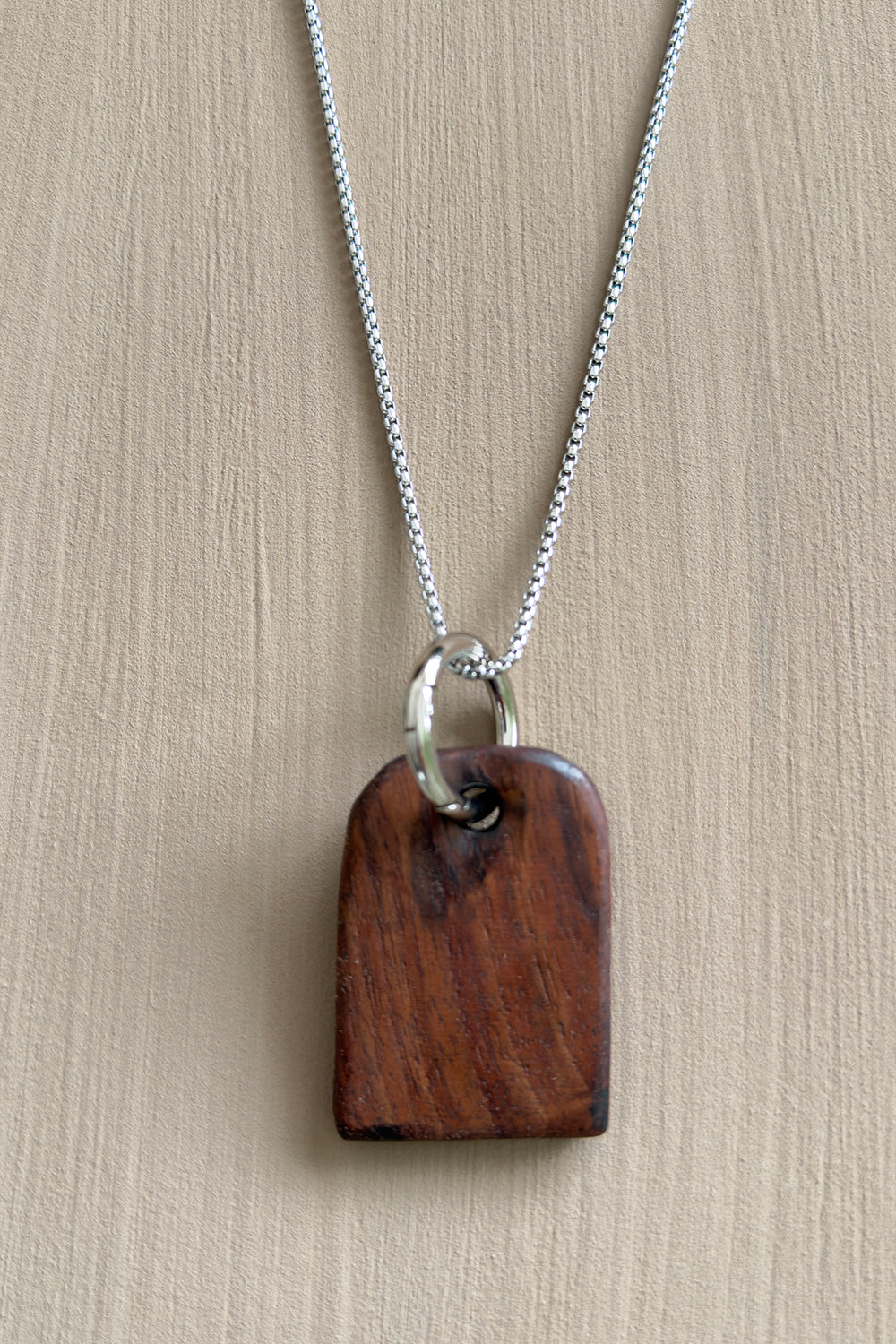 Men's Black Walnut Dog Tag Necklace