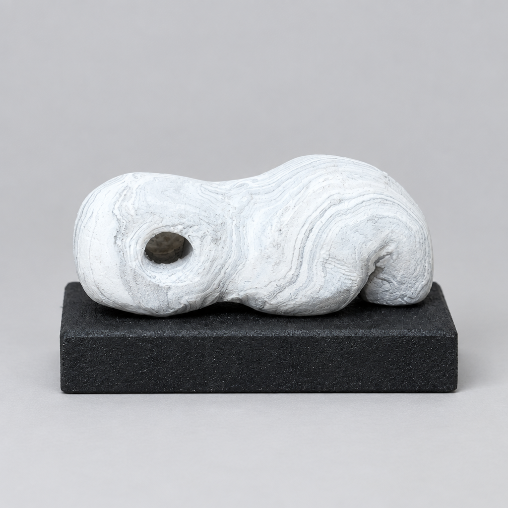Clean studio option for the miniature white sculpture