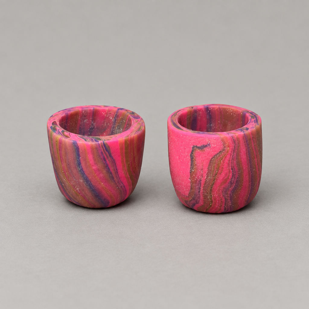 Clean studio photo option for the pink miniature pots