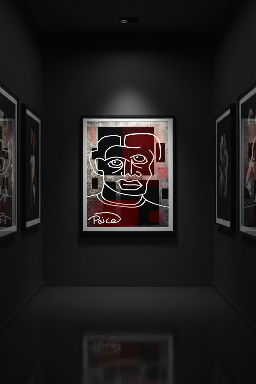 Concrete Portrait — Collector's Gallery Hallway Mockup