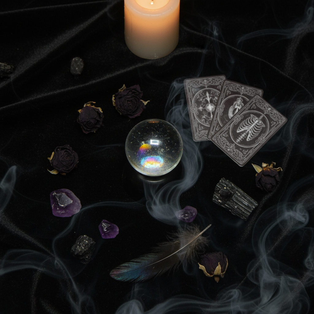 Crystal Ball Flat Lay