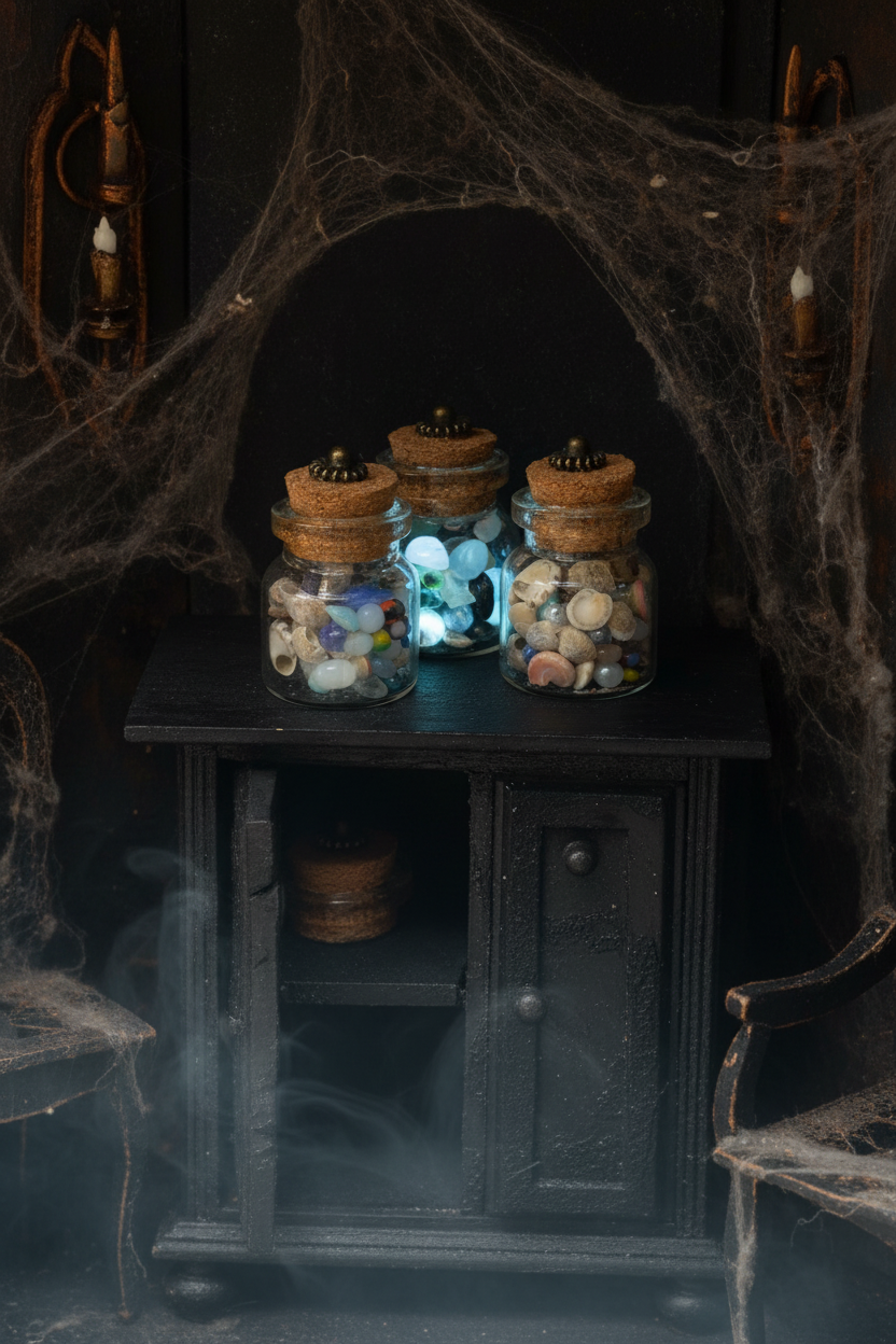 Divination Jar Cabinet Scene