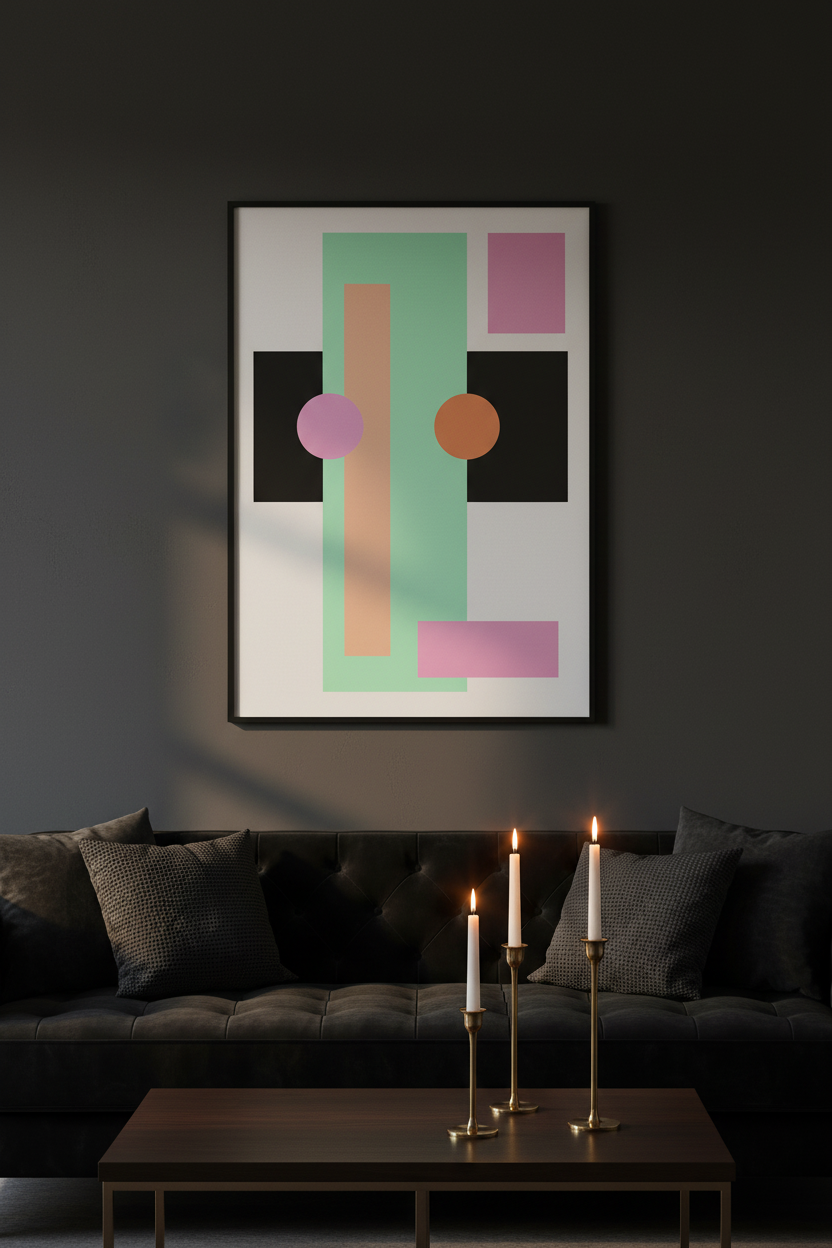FloridianBold — Dark Living Room