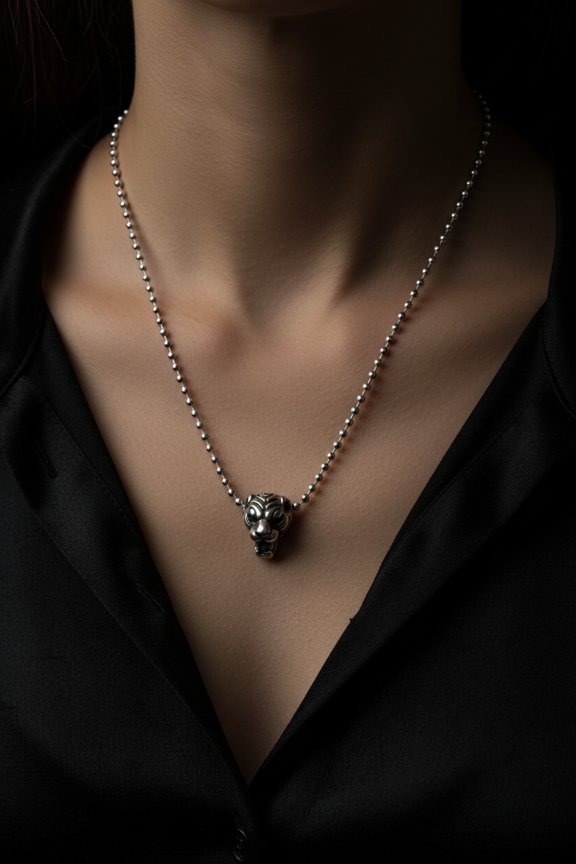 Gothic Lion Head Necklace Lifestyle