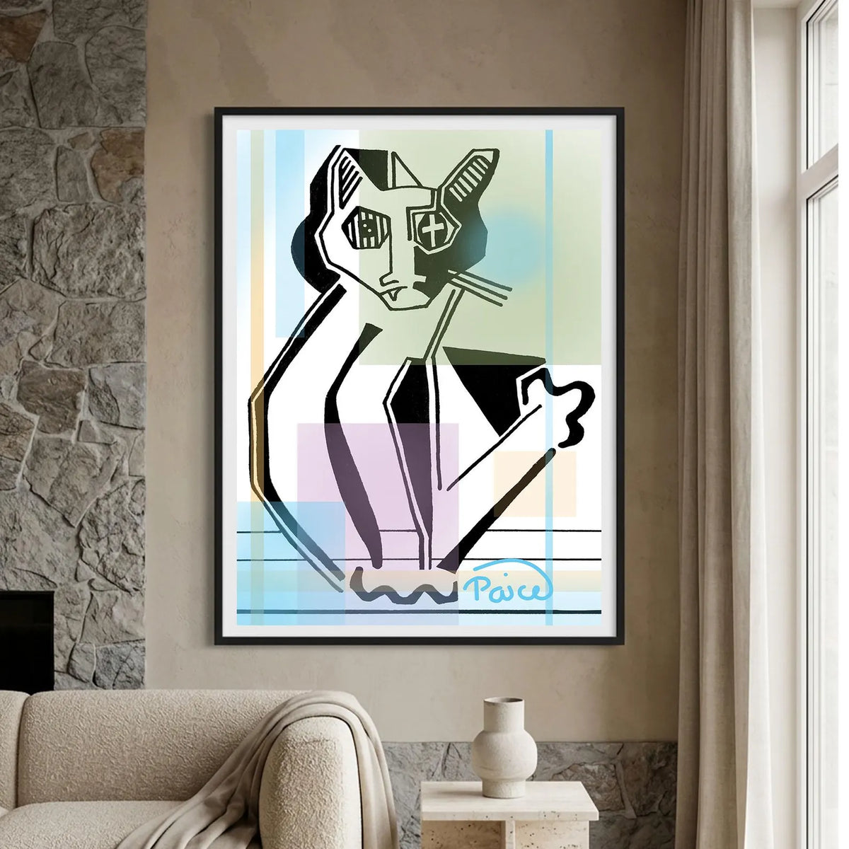 Cubist Cat — Digital Art Download