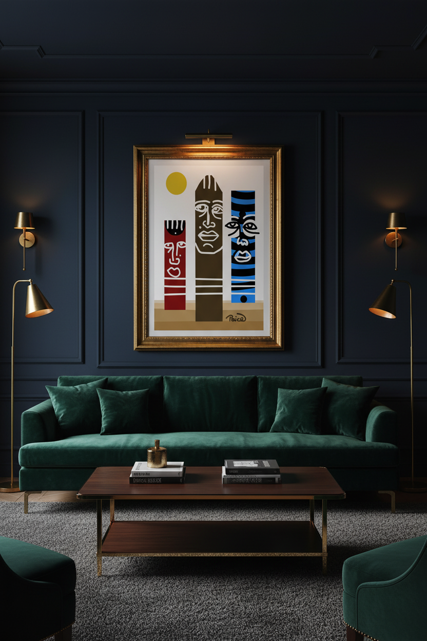 Midnight Navy Living Room