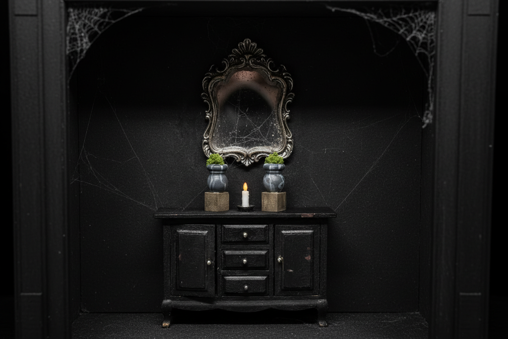 Moss Pot Pair — Dollhouse Entry Table
