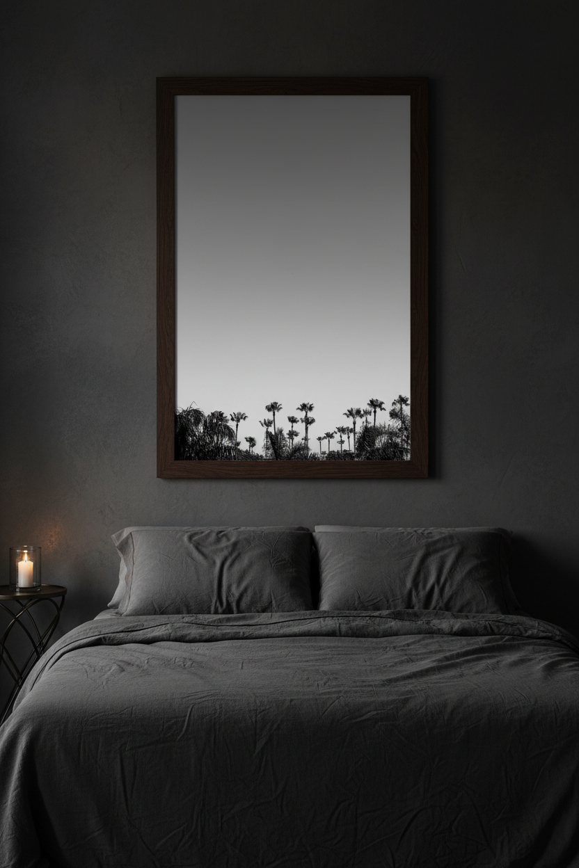 Palm Horizon — Dark Bedroom