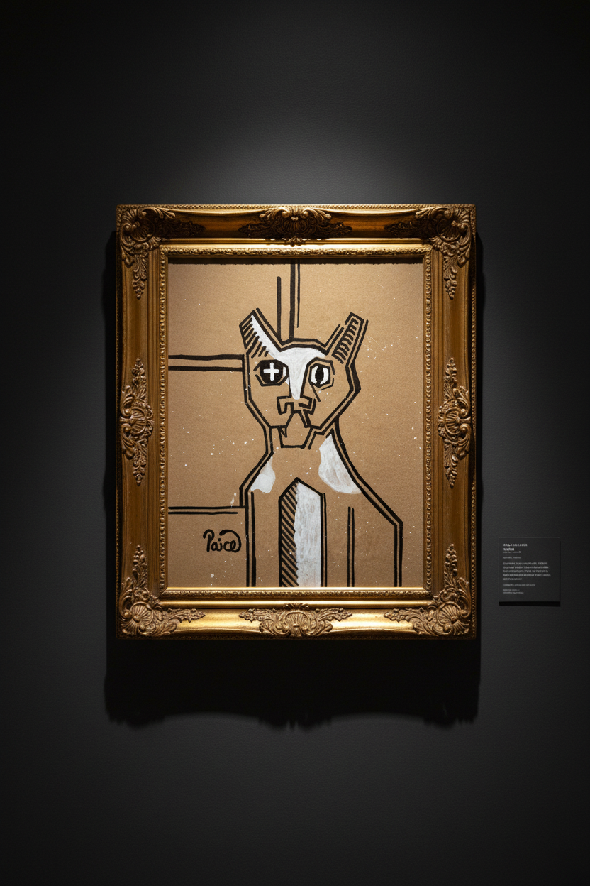 Patches - Gold Frame Portrait