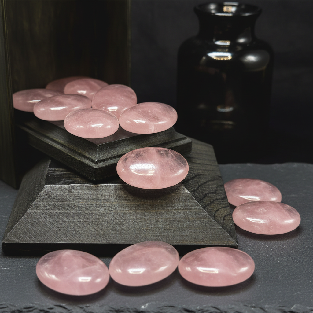 Rose Quartz Palm Stone