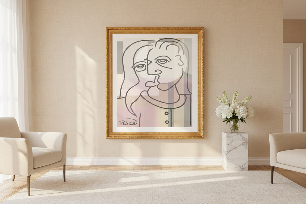 Sassy Kiss - Gold Frame Landscape