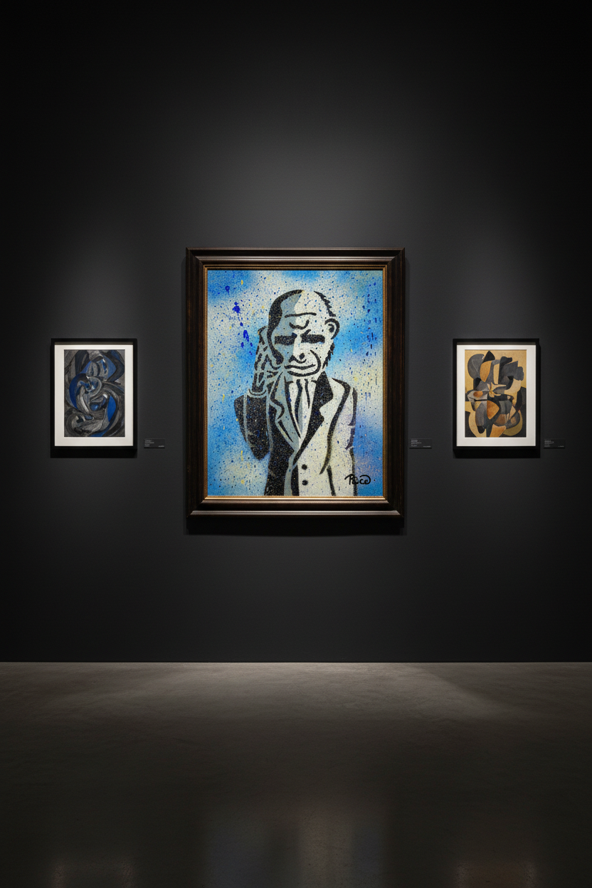 Stencil Portrait — Luxury Gallery Wall Mockup