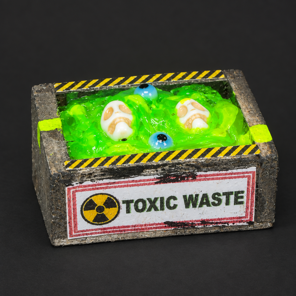 Studio photo of toxic-waste miniature
