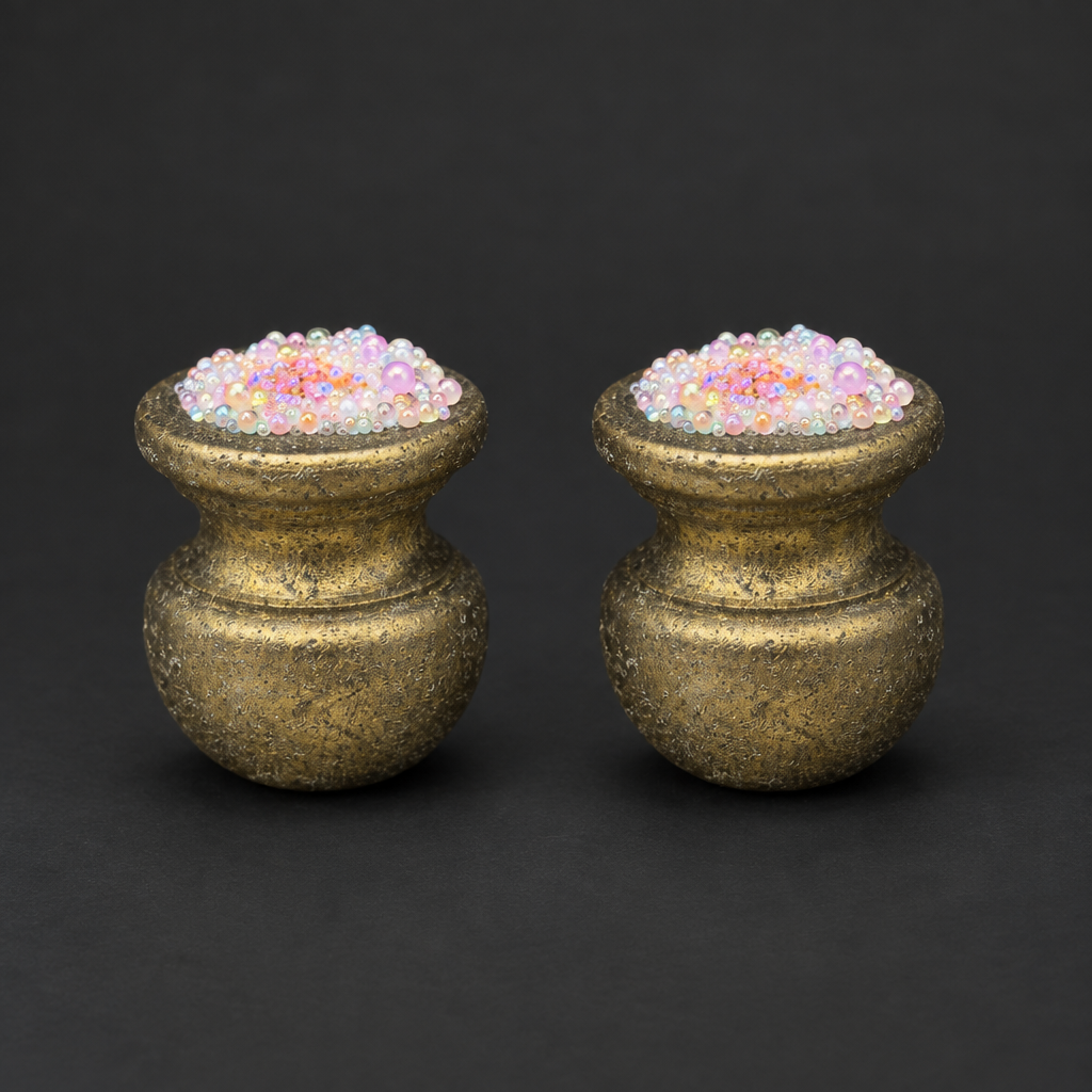Studio photo of two miniature pots