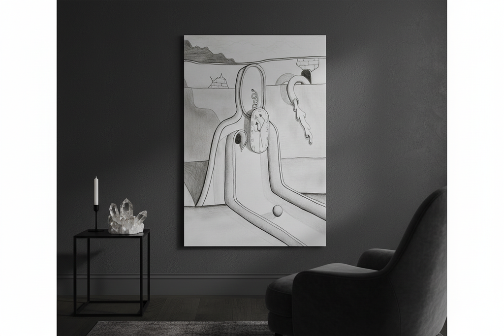 Surrealist Print — Dark Luxury Room Lifestyle