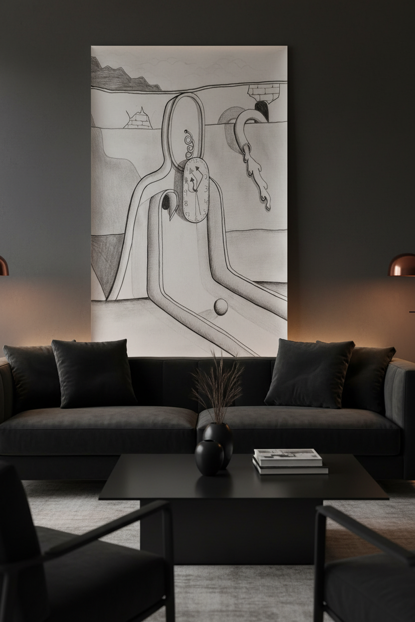 Surrealist Print — Unframed Moody Interior