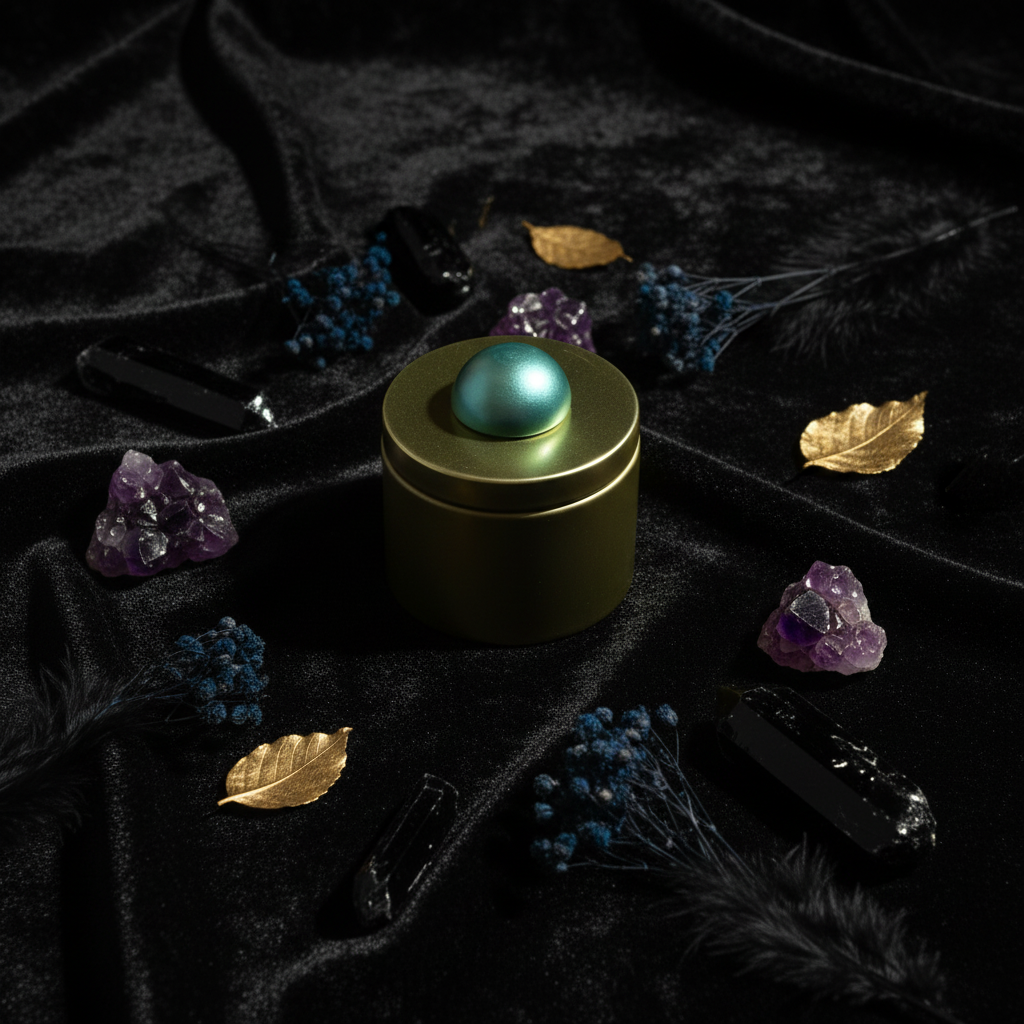 Winter's Whisper Black Velvet Flatlay