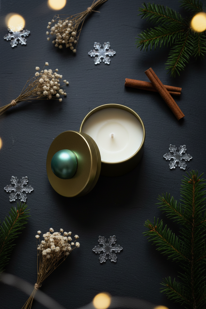 Winter's Whisper Holiday Flatlay