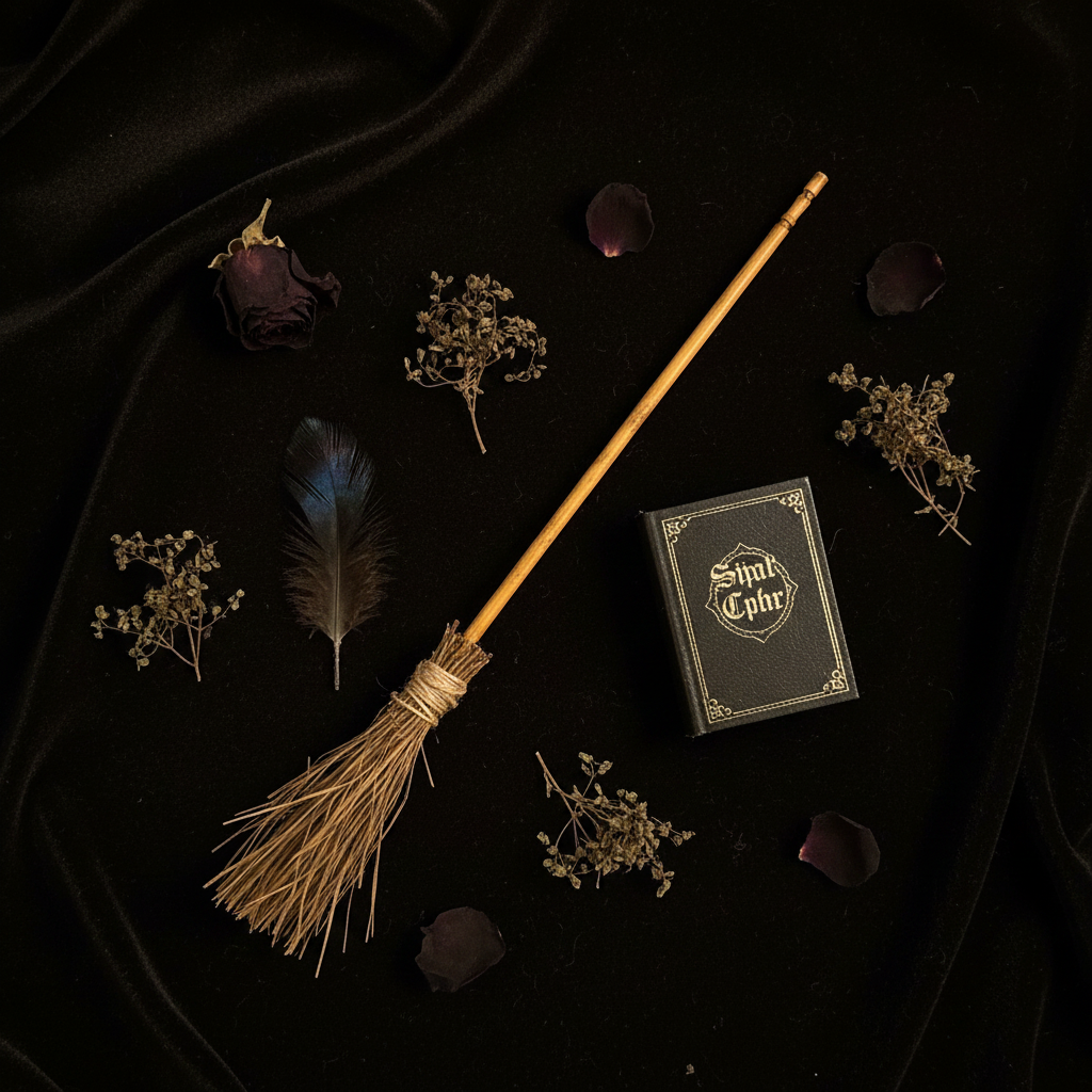 Witch's Broom Flat Lay