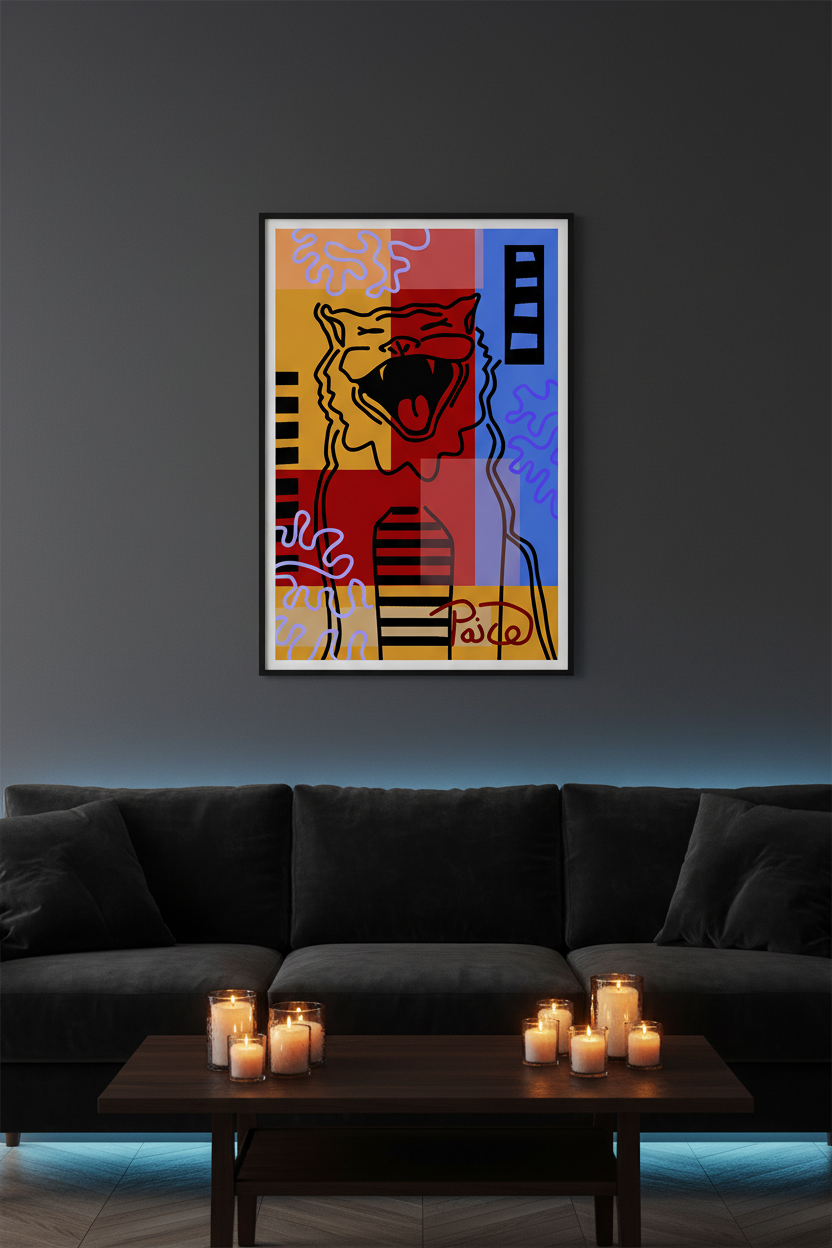 Yawn — Dark Living Room